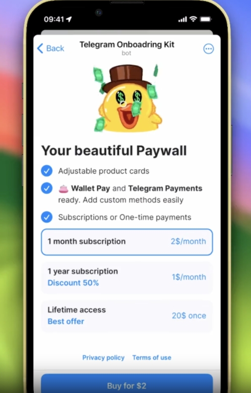 Telegram官网推出频道商城｜贴纸与主题售卖